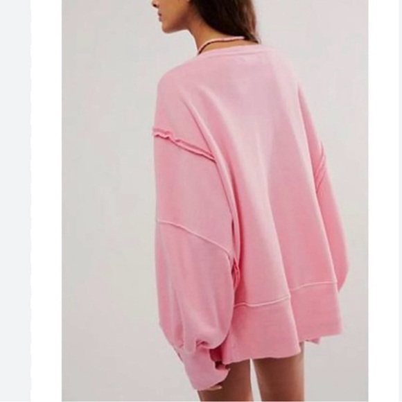 FREE PEOPLE Camden sweatshirt pink size XS - Picture 1 of 4